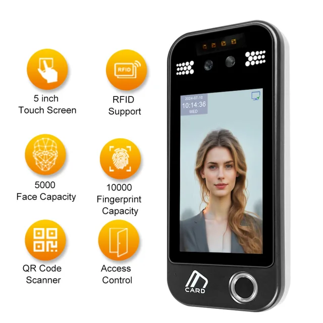 TM-AI67FW Waterproof Dynamic Face&Fingerprint Recognition Terminal