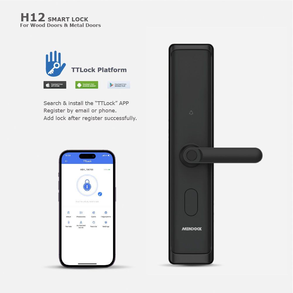 KHÓA VÂN TAY THÔNG MINH MENDOCK, H12